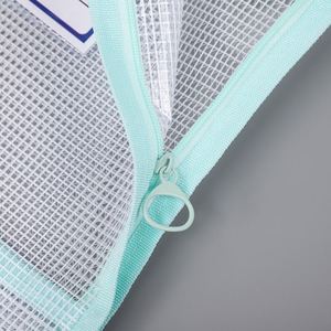 Large-Capacity Multi-Layer Portable Zippered PVC Transparent Mesh <b>File</b> Bag Subject Classification <b>Storage</b> Hollow Wholesale - Product Image 4