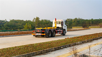 Camion à bras de ramassage Shacman 6x4 en promotion avec station de compactage des déchets, solution de système de transfert