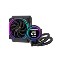 Boîtier d'ordinateur de bureau LOVINGCOOL avec refroidissement CPU, design AIO, LED ARGB, roulement en céramique, prise en charge du logiciel de pilote, affichage TEMP, Infinite