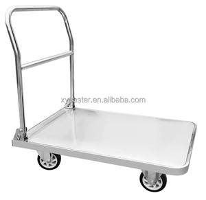 उच्च गुणवत्ता <span class=keywords><strong>400</strong></span> <span class=keywords><strong>KG</strong></span> 60*90 cm स्टेनलेस स्टील foldable ट्रॉली फैक्टरी उद्योग के लिए पीवीसी पहियों के साथ प्रदर्शन रैक - Product Image 2