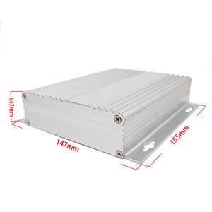 Caja de Distribución de Plata Personalizada, Gabinete de Control Impermeable IP65 de Aluminio Anodizado, Modelo AK-C-A1 36x147xfree mm CAD/PDF - Product Image 1