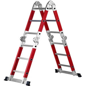 <span class=keywords><strong>Escalera</strong></span> Multifuncional de Fibra de Vidrio 4 x 3, 3.7 <span class=keywords><strong>m</strong></span>, <span class=keywords><strong>Escalera</strong></span> Plegable de Unión Grande, <span class=keywords><strong>Escalera</strong></span> Recta Multiusos de FRP - Product Image 1