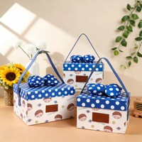 Boîte rigide portable et mignonne pour enfants avec poignée, finition mate et revêtement UV, personnalisable pour bonbons et emballages cadeaux