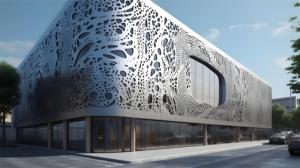 Panneau mural perforé en aluminium moderne, revêtement 3D intérieur/extérieur pour hôtel et hôpital, personnalisation possible - Product Image 6
