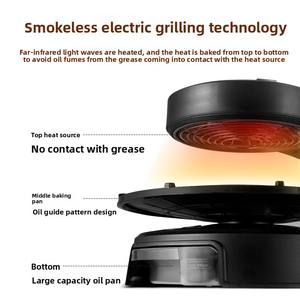 Barbecue Électrique Delang pour Usage Domestique, Gril Rotatif Automatique Sans Fumée avec Fonction Brochettes, 1200W+, Conception Mono-Plateau - Product Image 3