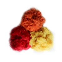 Fibre de polyester recyclée teinte ignifuge à prix d'usine, disponible en plusieurs couleurs