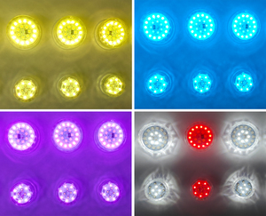 Projecteurs LED RGBW préprogrammés AC24V 1-16 pour manèges de fête foraine, carnaval, E14 60mm IP65, éclairage en plastique pour attractions - Product Image 4