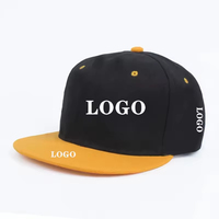 Gorra de Visera Plana Personalizada, Estilo Americano, Gorra de Hip Hop de Visera Plana, Gorras de Visera Plana de Color Sólido para Hombre y Mujer