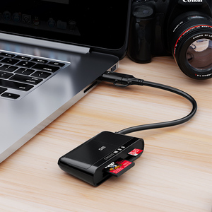 USB <strong>3</strong>.0 <strong>3</strong>-<strong>in</strong>-1 Memory Card Reader High Speed Multi Slot Card Adapter for <strong>SD</strong> TF Micro <strong>SD</strong> Micro SDHC Micro SDXC CF Cards - Product Image 6