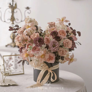 Wholesale Flower <strong>Gift</strong> Packaging <strong>Long</strong> Stem Roses <strong>Box</strong> Round With Lid Flower Bouquet Boxes - Product Image 6