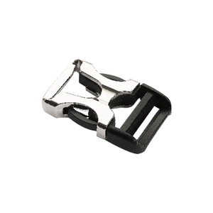 Hebilla de Cinturón de Aleación Jiuyuan de 38 mm con Bloqueo Automático, Plateada y Negra, Resistente al Desgaste, para Ropa y Mochilas - Product Image 1