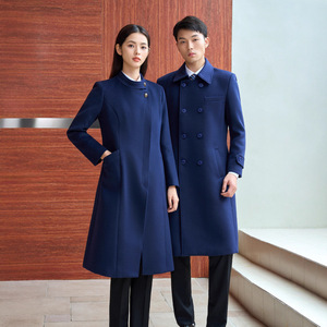 Women's And Men's Woolen Coat Winter Uniform For Hotel Reception Long Sleeve With Label And Tags - Product Image 2