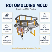 Moule de rotomoulage en aluminium personnalisé OEM ODM, moule rotatif A356, produit industriel usiné CNC, directement de l'usine