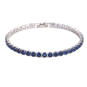 Bracelet en cristal avec sertissage de strass, bijoux unisexes pour tous les jours, disponible en couleur argent et or - Product Image 4