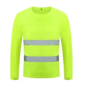 HBC Custom Logo Hi-Vis Farbe Arbeit Hohe Sichtbarkeit T-Shirt Reflektierende Sicherheit Kleidung Shirts Mit Konstruktion Coole Arbeit Shirts