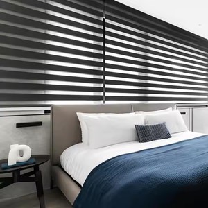 Solid Color Zebra <strong>Blinds</strong> Villa <strong>Area</strong> Adjustable Light Blackout Curtains with Built-<strong>in</strong> Motor Can Connect to Mobile Phone - Product Image 2