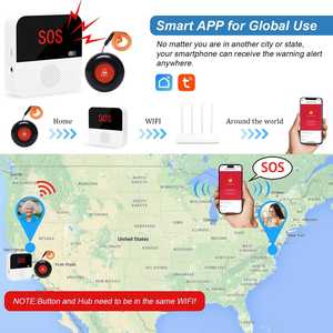 وصول جديد تويا الذكية واي فاي زر الذعر إنذار كبار السن سوار Sos الطوارئ اللاسلكية ساعة استدعاء الممرضة نظام استدعاء النداء - Product Image 3