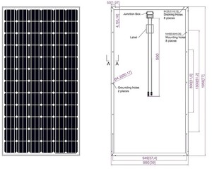 Panneau solaire à tuiles GSO à haut rendement 460W 96 cellules Panneaux solaires monocristallins Système d'énergie solaire pour la maison - Product Image 1