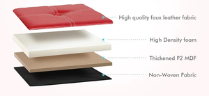 Tabouret et pouf pliants en cuir luxueux et élégant avec rangement pour <span class=keywords><strong>salon</strong></span> de style campagnard - Product Image 5