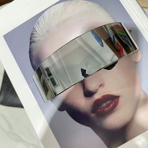 Lunettes de soleil futuristes Cyberpunk unisexe à verres enveloppants – Nouvelles tendances sportives pour les soirées Hip Hop - Product Image 3