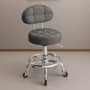 Taburete de Salón de Uñas con Altura Ajustable, Silla de Peluquería, Silla Giratoria de Salón de Belleza, Taburete de Trabajo Grande, Taburete de Belleza con - Product Image 1