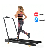 Tapis de marche pliable personnalisé tapis roulant 5% inclinaison manuelle salle de sport à domicile Portable électrique Machine de course avec Bluetooth