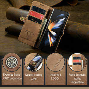 CaseMe OEM producto más nuevo para <span class=keywords><strong>Samsung</strong></span> Z FOLD 5 funda de teléfono Smart Control View Funda de cuero para <span class=keywords><strong>Samsung</strong></span> <span class=keywords><strong>Galaxy</strong></span> Z Fold 5 4 3 2 funda - Product Image 5