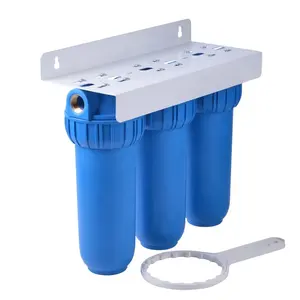 Sistema purificador de agua vertical de tres etapas con carcasa de filtro de agua de 10 pulgadas de estilo italiano