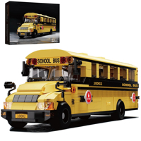 10002 2026 Nuevo MOC City Classic, Autobús Escolar Amarillo, Modelo de Ladrillos, Kit de Construcción, Adorno de Escritorio, Regalo Educativo, 788 Piezas, Juego de Bloques de Construcción