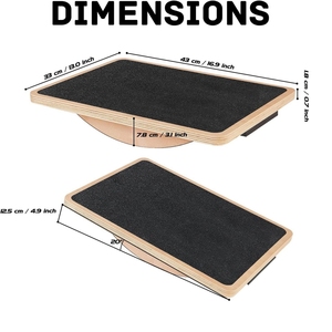 Professional Core Strength <strong>Workout</strong> <strong>Twisting</strong> <strong>Boards</strong> Non-Slip Square Fitness Equipment Basics Wood Wobble Balance <strong>Board</strong> - Product Image 6