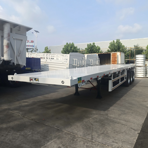 Heavy Duty 3 Axle Flatbed Semi <b>Trailer</b> with High Strength Steel for Long Haul - Product Image 1