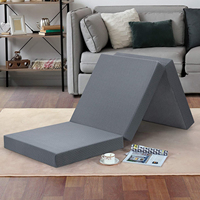 Matelas en mousse à mémoire de forme pliable en trois parties, respirant, en maille 3D, rafraîchissant, hypoallergénique, pour chambre à coucher et usage hospitalier