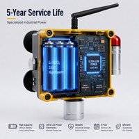 HIREP LoRa Drahtloser Brenngasdetektor Magnetisch Fixierter Methanmonitor LEL-Alarm ATEX IP66 Ohne Verkabelung für Öl und Gas