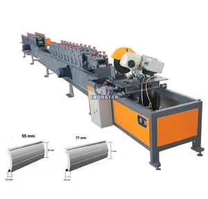 42/55/77 PU foam roller shutter door machine PU foam roller shutter slat roll forming machine with fast speed