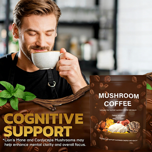 Café instantané aux champignons 5 en 1 OEM ODM : extrait de Cordyceps Militaris, Reishi, Chaga et Crinière de <span class=keywords><strong>lion</strong></span> pour la santé - Product Image 2