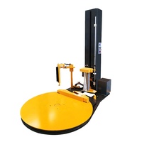 Vollautomatische Schwerlast-Drehtisch-PE-Folienwickelmaschine 250-300% Vorstretchfolien-Wickelmaschine mit Membranfolienschneidefunktion