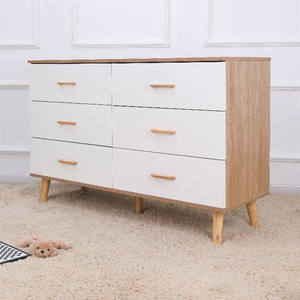 <span class=keywords><strong>Commode</strong></span> en bois blanc pour chambre à coucher, <span class=keywords><strong>large</strong></span> <span class=keywords><strong>commode</strong></span> avec poignées et pieds en bois massif pour le salon - Product Image 3
