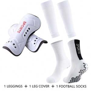 Éponge à l'intérieur épaissie serviette bas anti-dérapant Football chaussettes ensemble Leggings Divine jambe couverture protecteurs manches - Product Image 4