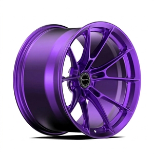 Cerchi in Lega Forgiati Personalizzati Stile Racing 18 20 Pollici 5x120 Concavi Profondi Neri con Finitura Diamantata Ruote ad Alte Prestazioni per BMW Benz - Product Image 1