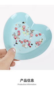 Plateau de rangement en acier inoxydable en forme de cœur pour bijoux, plaque métallique 430 pour outils de nail art, plateau à boucles d'oreilles et bibelots, fournitures pour ongles - Product Image 4