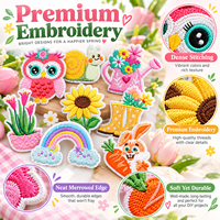 Lot de patchs de Pâques et de printemps en gros : poussin, lapin, fleur, arc-en-ciel – à coudre ou thermocollants, pour loisirs créatifs, cadeaux, décoration, patchs de créateur