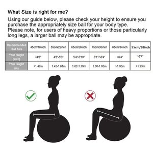 LXYYG-05 Balón de Ejercicio Profesional Personalizado <span class=keywords><strong>para</strong></span> Equilibrio, Estabilidad, Fitness, Yoga, Pilates, Balón de Parto <span class=keywords><strong>para</strong></span> Embarazo - Product Image 6