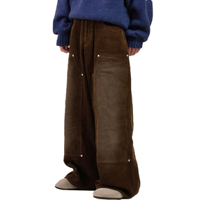 Pantalones <span class=keywords><strong>de</strong></span> hombre <span class=keywords><strong>de</strong></span> pana 100% algodón, estilo vintage, holgados, tipo carpintero, con doble <span class=keywords><strong>rodilla</strong></span>, lavados y desgastados, <span class=keywords><strong>de</strong></span> moda clásica, al por mayor - Product Image 1