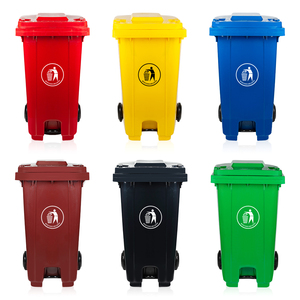 Contenedor de <span class=keywords><strong>Basura</strong></span> de Plástico de 360 Litros con Ruedas y Pedal - Contenedor de <span class=keywords><strong>Basura</strong></span> Comercial para Oficina, Centro Comercial y Áreas Públicas - Product Image 6