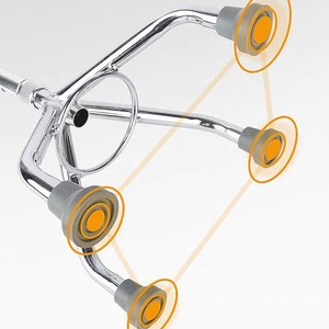Bastón de cuatro patas Longdong, telescópico, ligero, de 66-89 cm, para apoyo de personas mayores - Product Image 3