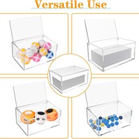 Boîte d'affichage personnalisée en acrylique écologique moderne transparente avec couvercle boîte-cadeau de revêtement UV exclusive transfrontalière