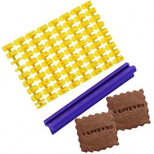 Lettres <span class=keywords><strong>de</strong></span> timbre <span class=keywords><strong>en</strong></span> plastique réutilisables, lot <span class=keywords><strong>de</strong></span> 72 pièces, pour décorer les biscuits et gâteaux - Product Image 2