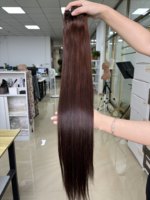 Cheveux vierges bruts de qualité supérieure, brun, en vrac, prix de gros, cheveux humains lisses