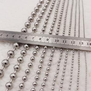 2MM 3MM 4MM 5MM 6MM 8MM 10MM 12MM 14MM 16MM catena a sfera 316 gioielli in acciaio inossidabile 18K PVD placcato oro collana a catena con perline - Product Image 3