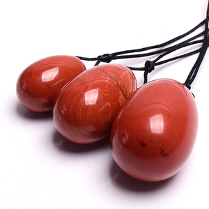 Natural Stone Egg Red Jasper Yoni Egg Women Vaginal <b>Massage</b> <b>Ball</b> Red Jasper Egg Drilled Undrilled 3 Piece Set - Product Image 3